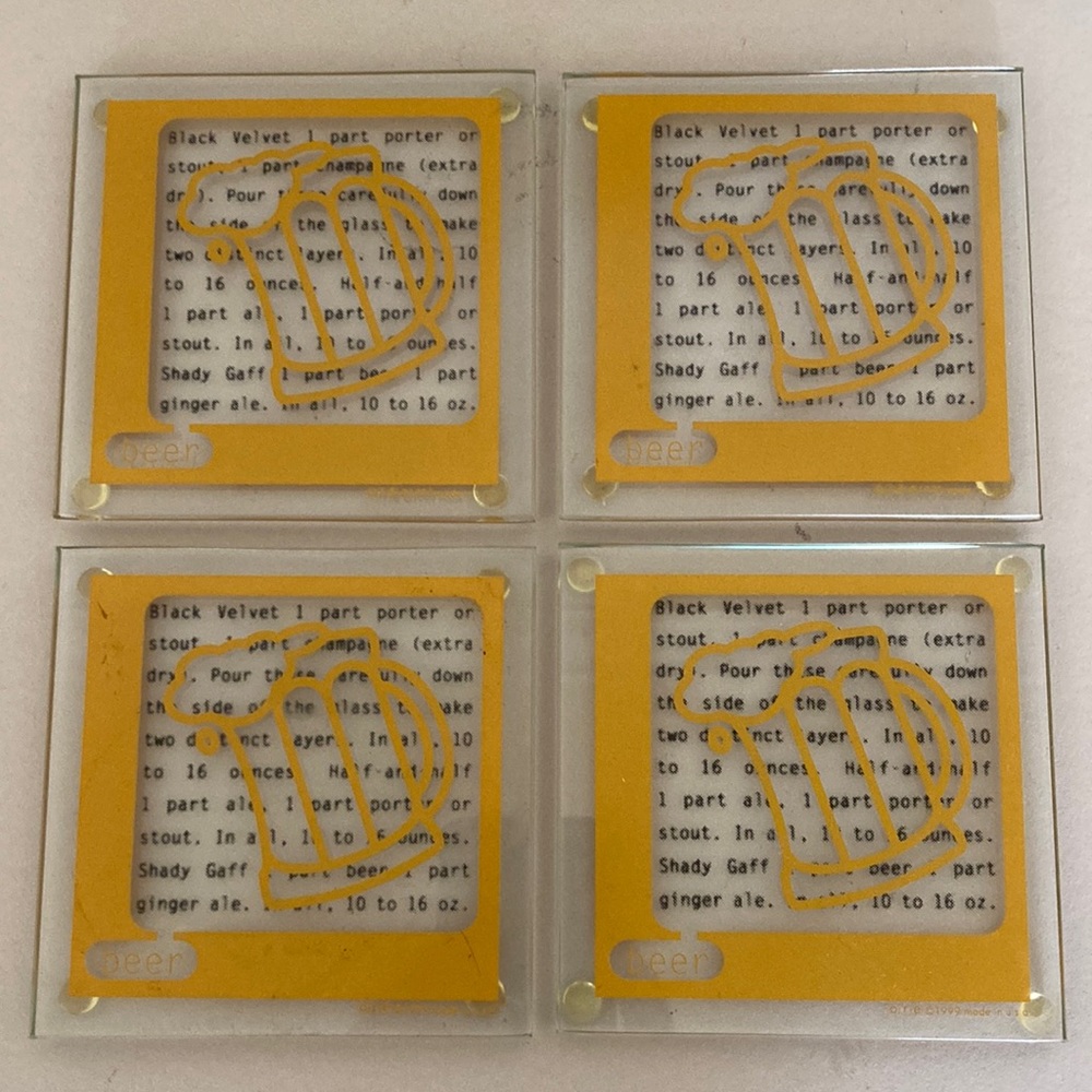 ORE beer coasters, set of 4 (Pottery Barn)